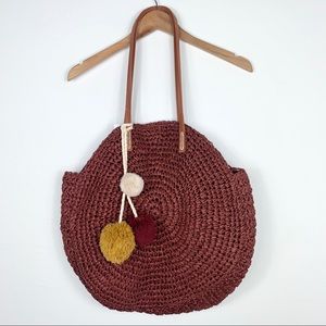 American Eagle; Bohemian Straw Tote Bag